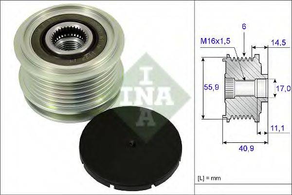 INA 535001210 Механизм свободного хода генератора