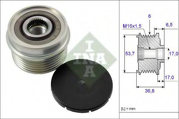 INA 535007410 Механизм свободного хода генератора