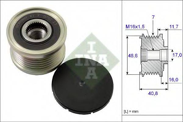 INA 535008010 Механизм свободного хода генератора