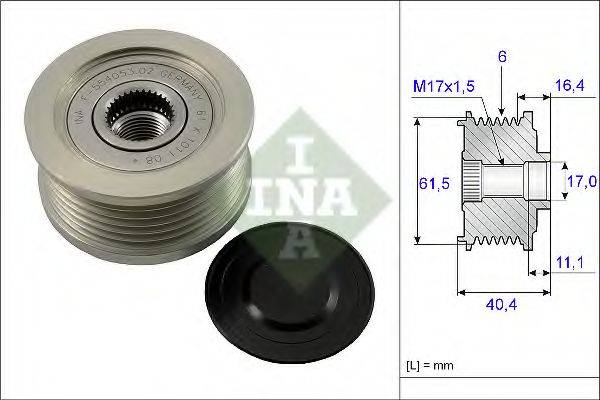 INA 535011510 Механизм свободного хода генератора