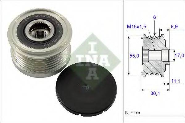 INA 535010310 Механизм свободного хода генератора