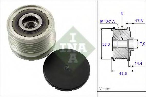 INA 535010510 Механизм свободного хода генератора