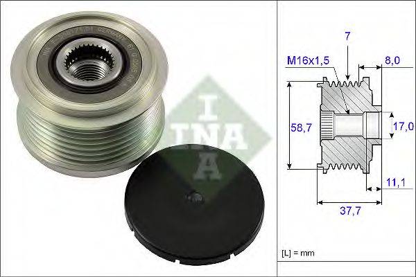 INA 535012810 Механизм свободного хода генератора