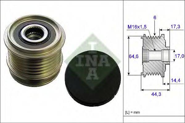 INA 535013010 Механизм свободного хода генератора