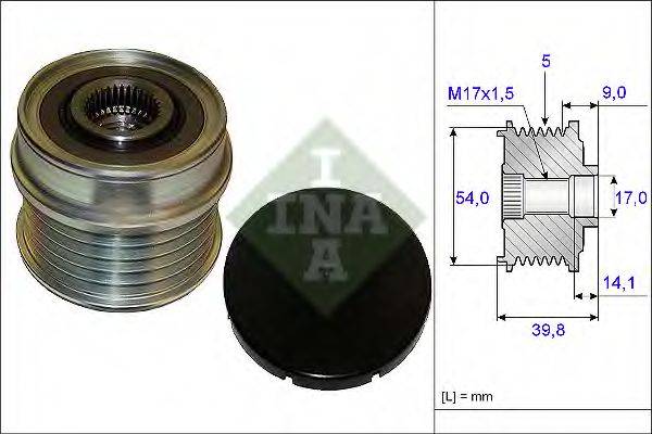 INA 535017110 Механизм свободного хода генератора