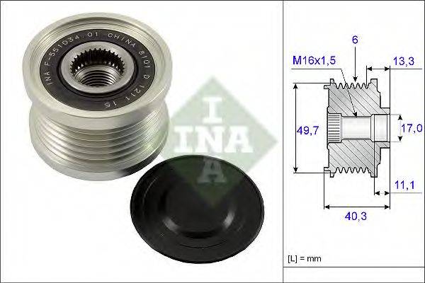 INA 535009310 Механизм свободного хода генератора