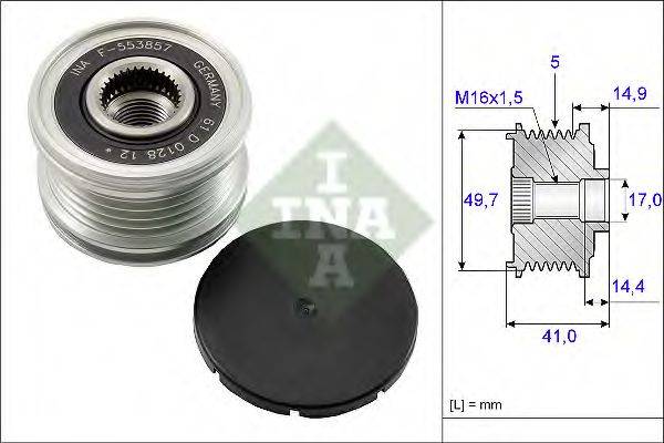 INA 535010110 Механизм свободного хода генератора