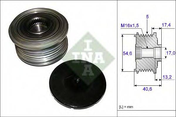 INA 535010910 Механизм свободного хода генератора