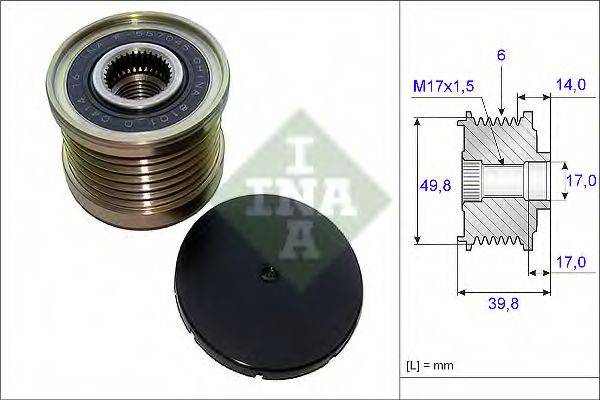 INA 535014610 Механизм свободного хода генератора