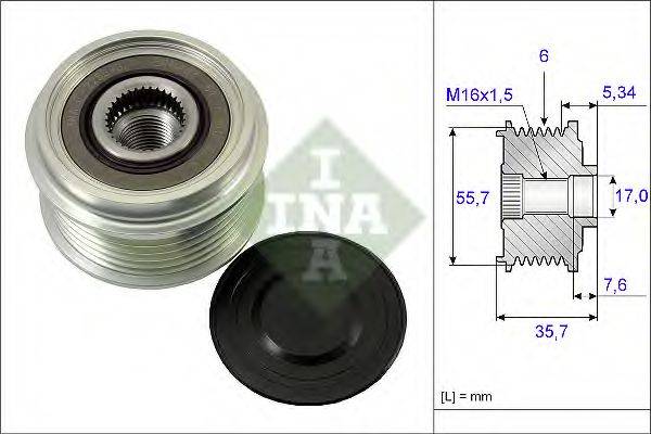 INA 535007710 Механизм свободного хода генератора