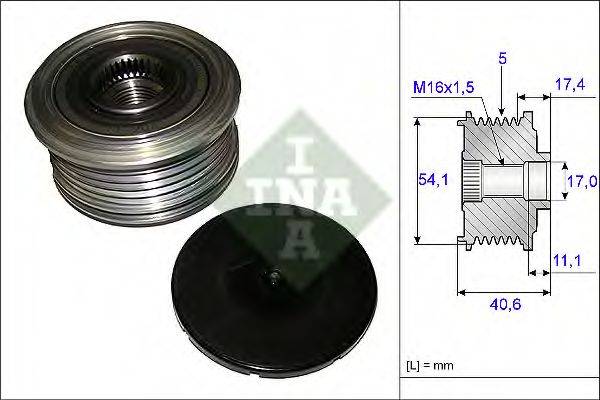 INA 535008910 Механизм свободного хода генератора