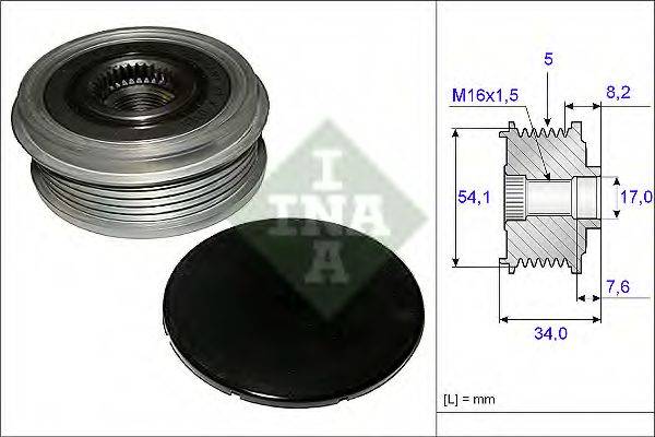 INA 535012210 Механизм свободного хода генератора