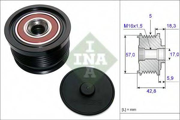 INA 535019110 Механизм свободного хода генератора