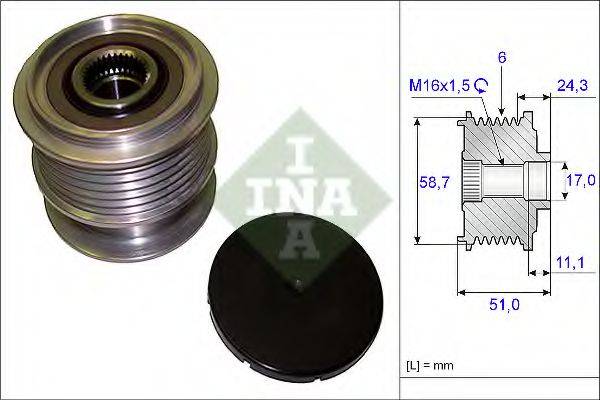 INA 535020010 Механизм свободного хода генератора