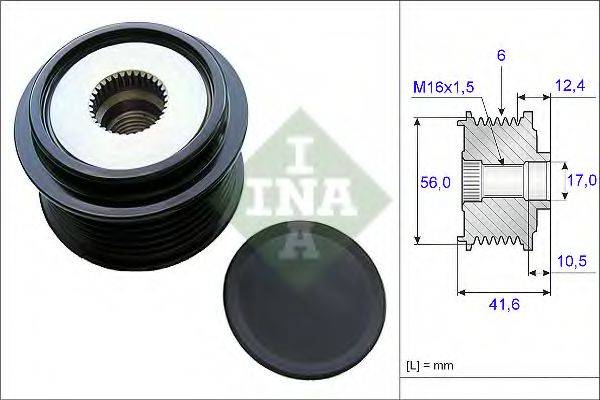 INA 535021010 Механизм свободного хода генератора