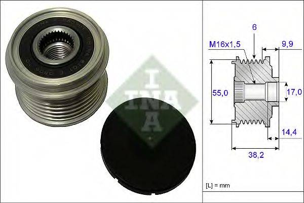 INA 535021610 Механизм свободного хода генератора