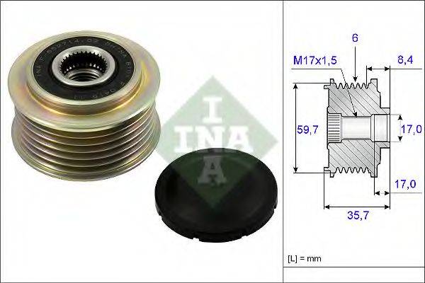 INA 535022510 Механизм свободного хода генератора