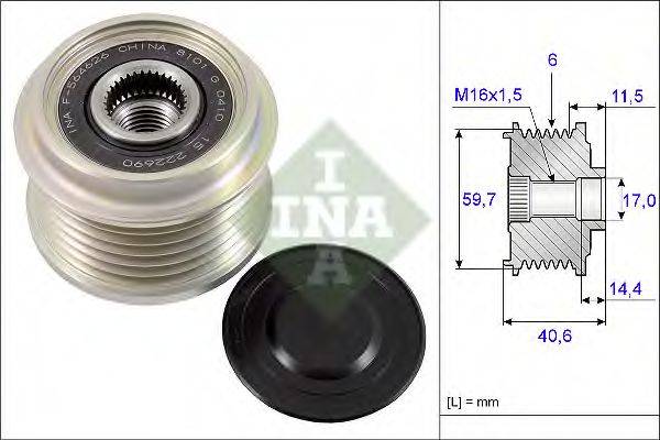 INA 535022710 Механизм свободного хода генератора