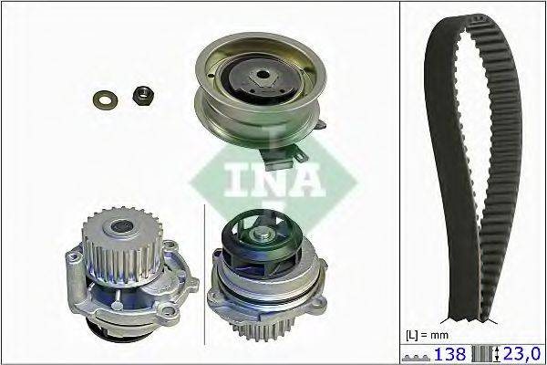 INA 530017131 Водяной насос + комплект зубчатого ремня