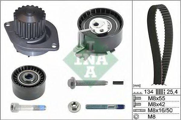 INA 530037930 Водяной насос + комплект зубчатого ремня