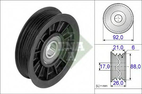 INA 532027320 Паразитный / ведущий ролик, поликлиновой ремень