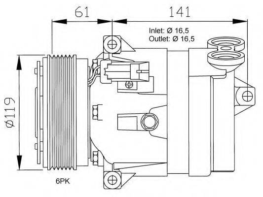 NRF 32021G Компрессор, кондиционер