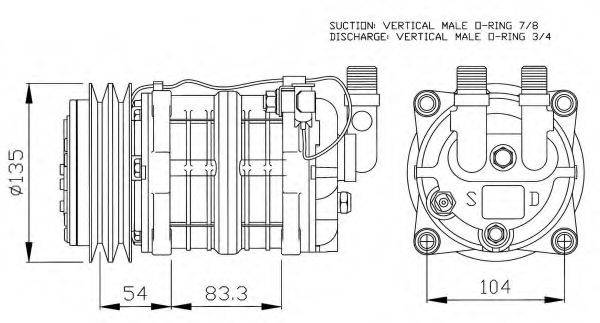 NRF 32035G Компрессор, кондиционер