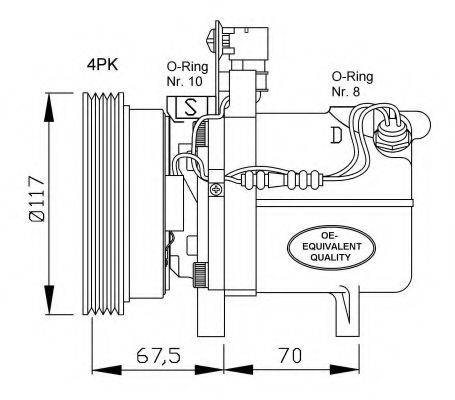 NRF 32055 Компрессор, кондиционер