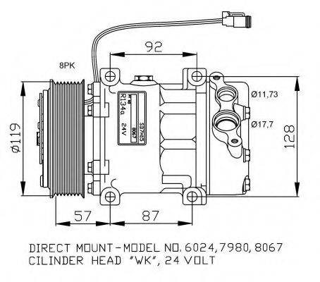 NRF 32120G Компрессор, кондиционер