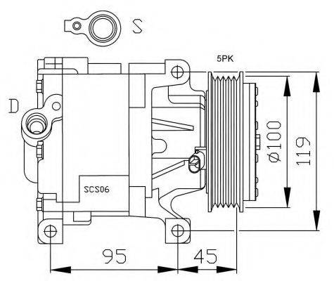 NRF 32183G Компрессор, кондиционер