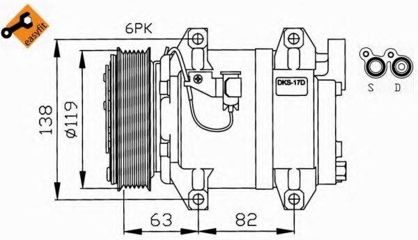 NRF 32211G Компрессор, кондиционер