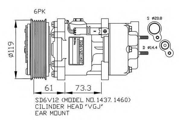 NRF 32217G Компрессор, кондиционер