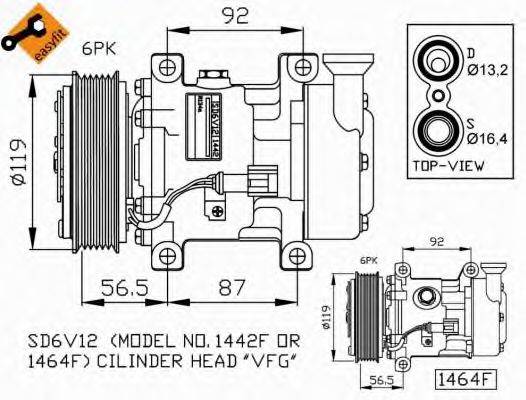 NRF 32260G Компрессор, кондиционер