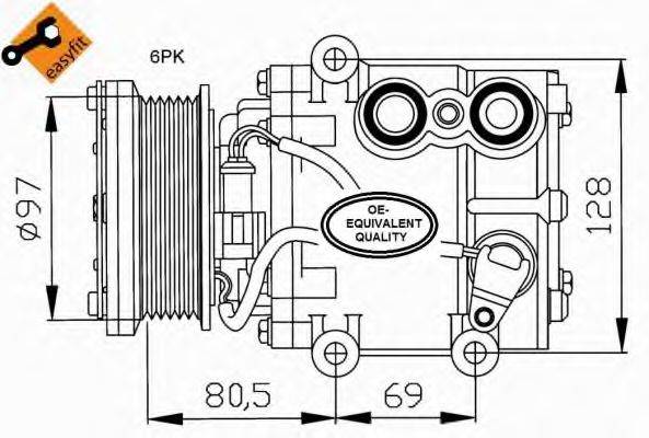 NRF 32401 Компрессор, кондиционер