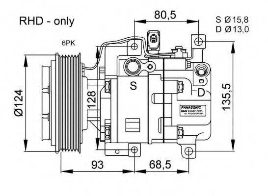 NRF 32408G Компрессор, кондиционер