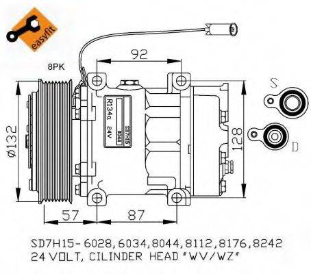 NRF 32412G Компрессор, кондиционер