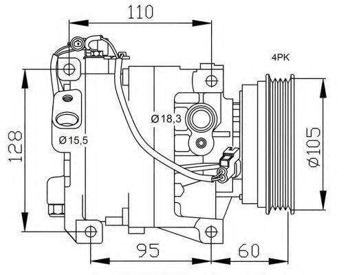 NRF 32551G Компрессор, кондиционер