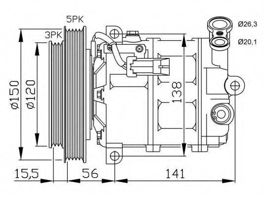 NRF 32673G Компрессор, кондиционер