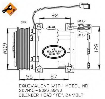 NRF 32703 Компрессор, кондиционер