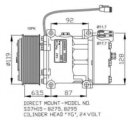 NRF 32705G Компрессор, кондиционер