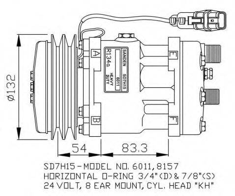 NRF 32708G Компрессор, кондиционер