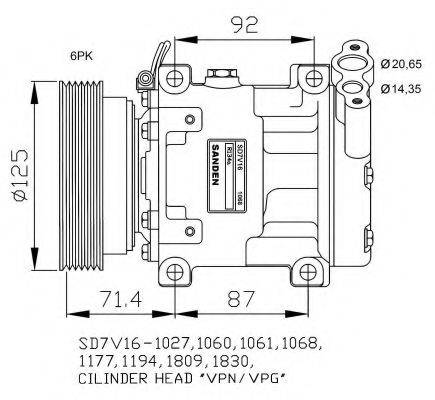 NRF 32742G Компрессор, кондиционер