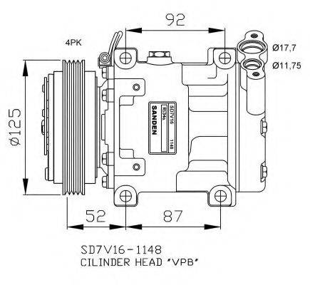 NRF 32743G Компрессор, кондиционер