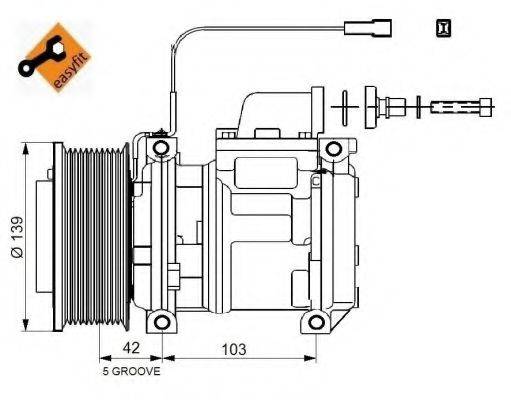 NRF 32829 Компрессор, кондиционер