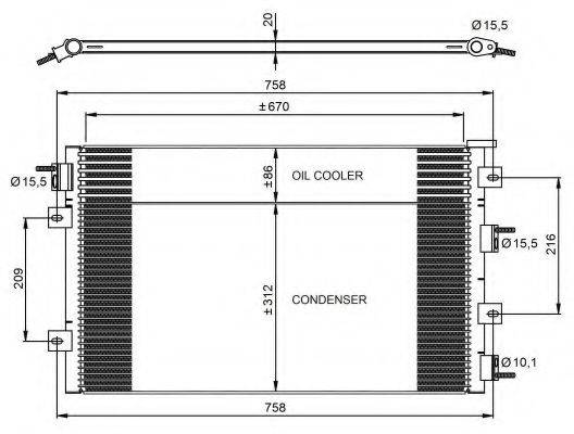 NRF 350032 Конденсатор, кондиционер