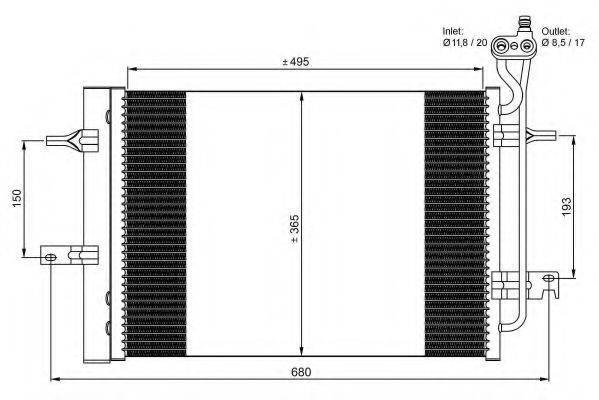 NRF 350034 Конденсатор, кондиционер