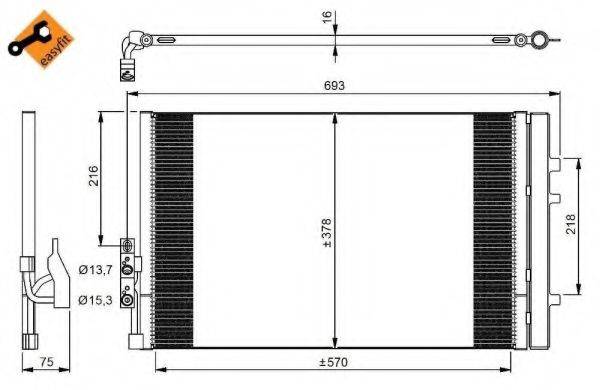 NRF 350036 Конденсатор, кондиционер