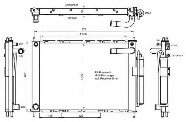 NRF 350055 Конденсатор, кондиционер