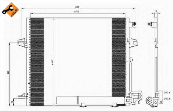 NRF 35618 Конденсатор, кондиционер