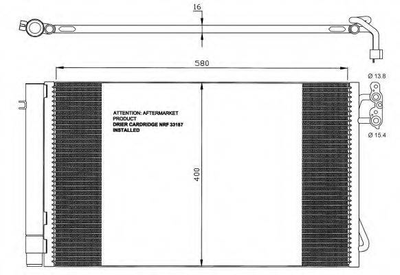 NRF 35743 Конденсатор, кондиционер